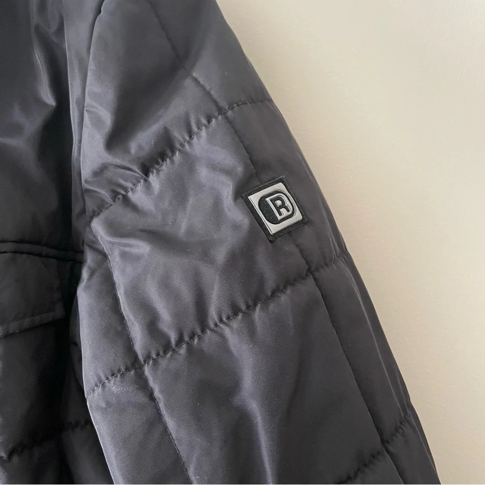 Kenneth Cole Reaction Black Collared Puffer Jacket